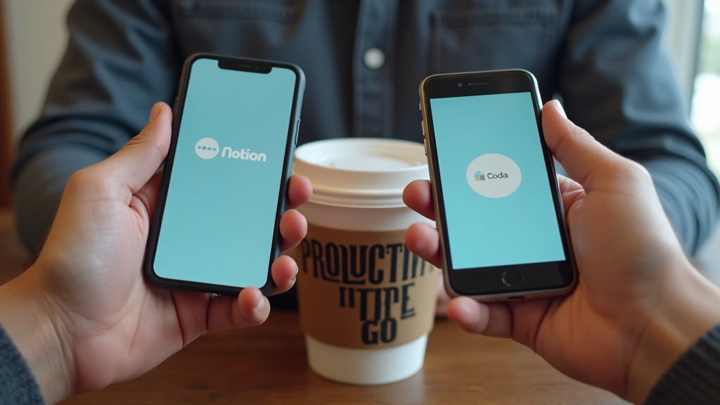 Close up shot of hands holding two smartphones side by side