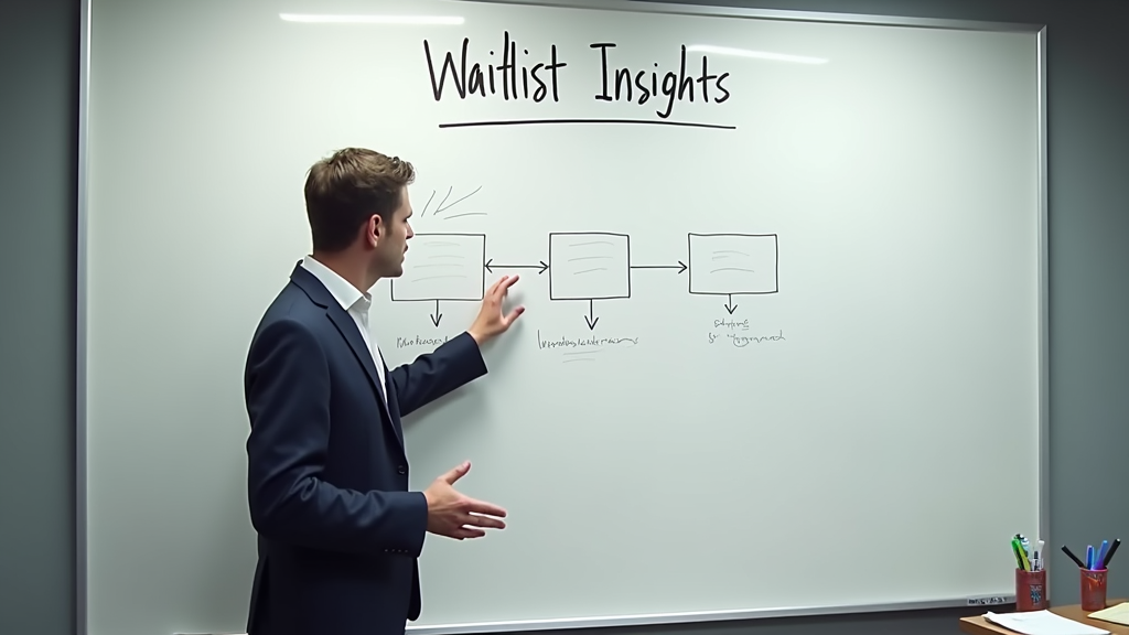 Marketing strategy flowchart showing how to leverage waitlist data