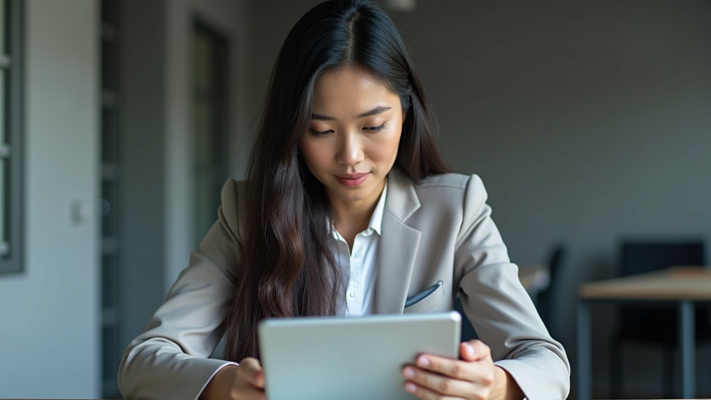 A person reviewing email list health metrics on a tablet, with colorful charts showing open rates, click-through rates, and conversion rates