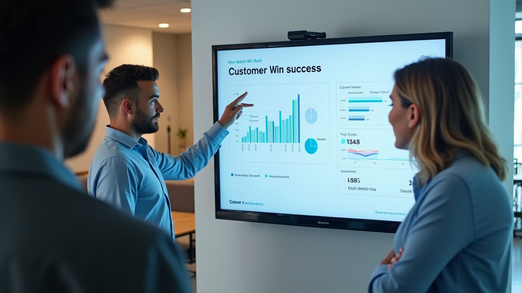 A dashboard showing analytics for an automated customer win-back campaign