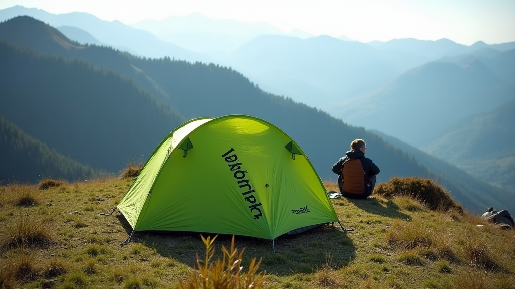 The MSR Hubba Hubba NX tent set up in a scenic mountain location, showcasing its versatility in different environments
