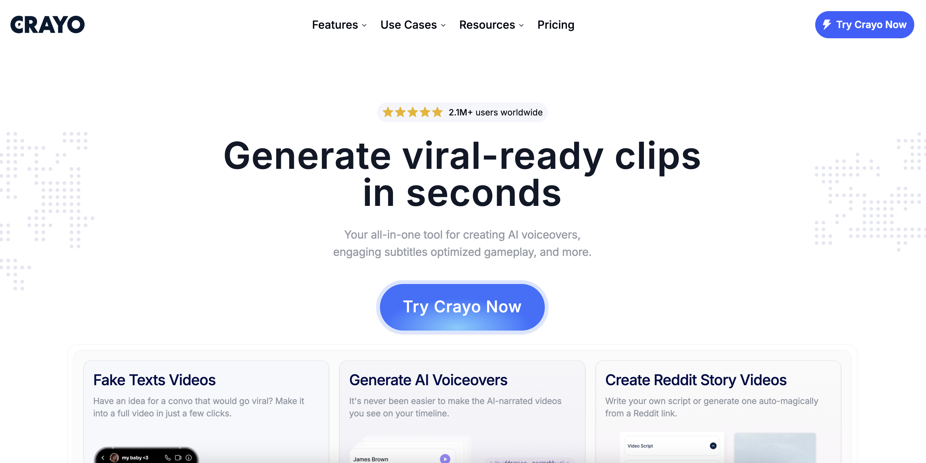 crayo landing page