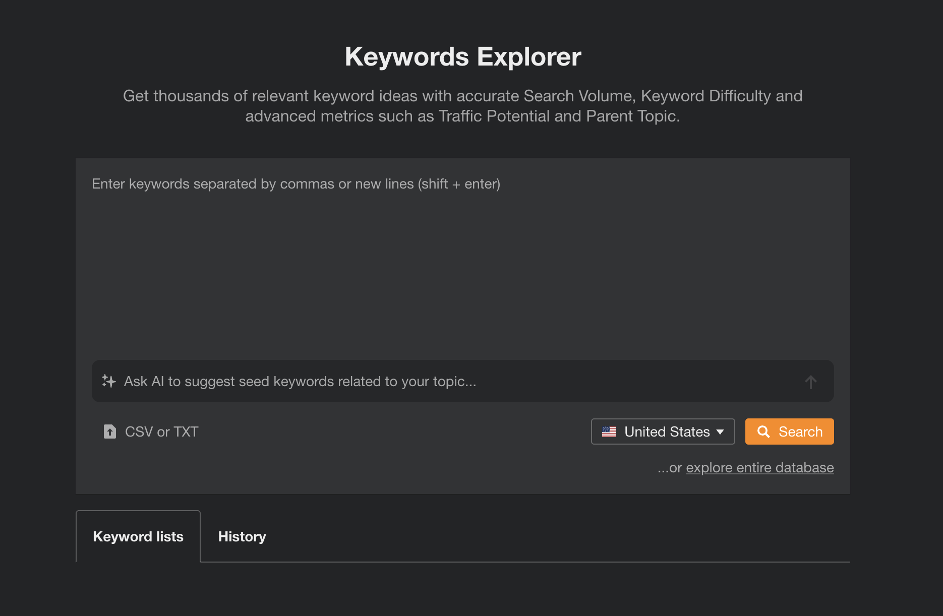 Image of Keywords Explorer